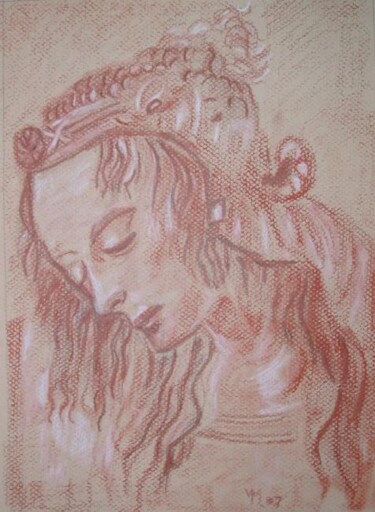 Peinture intitulée "Romaine" par Véronique Martin, Œuvre d'art originale