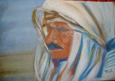 Peinture intitulée "Homme du désert" par Véronique Martin, Œuvre d'art originale