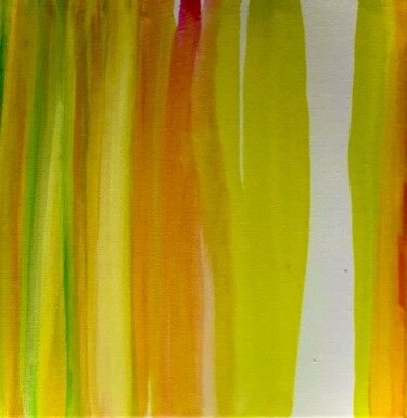 Pintura titulada "Lignes couleurs 3" por Véronique Missud (Musique), Obra de arte original, Tinta Montado en Bastidor de cam…