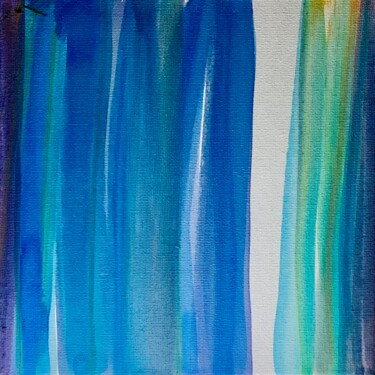 Pintura titulada "Lignes couleurs 8" por Véronique Missud (Musique), Obra de arte original, Tinta Montado en Bastidor de cam…