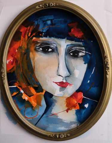 Картина под названием "Carmen 10" - Véronique Piaser-Moyen, Подлинное произведение искусства, Акварель Установлен на картон