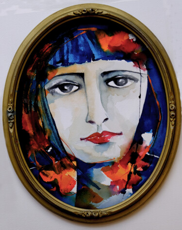 Картина под названием "Carmen 11" - Véronique Piaser-Moyen, Подлинное произведение искусства, Акварель Установлен на картон