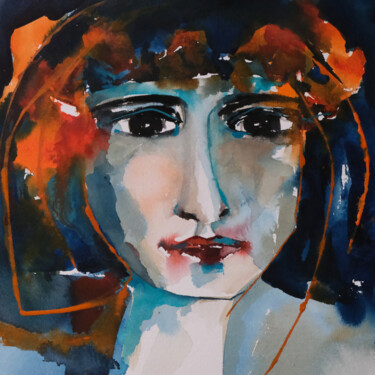 Pintura intitulada "Carmen 14" por Véronique Piaser-Moyen, Obras de arte originais, Aquarela