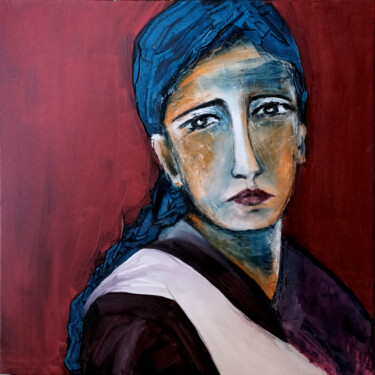 Картина под названием "La fille d'Oudomxai" - Véronique Piaser-Moyen, Подлинное произведение искусства, Масло Установлен на…