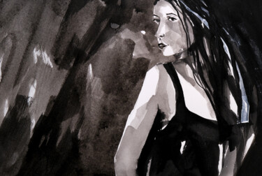 Painting titled "Félicie 02" by Véronique Piaser-Moyen, Original Artwork, Ink
