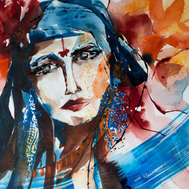 Peinture intitulée "Sadhana-03" par Véronique Piaser-Moyen, Œuvre d'art originale, Aquarelle