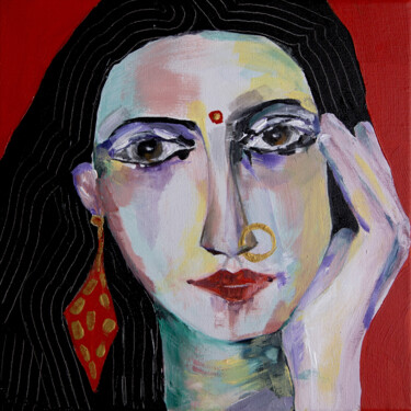 Картина под названием "Méditation" - Véronique Piaser-Moyen, Подлинное произведение искусства, Акрил