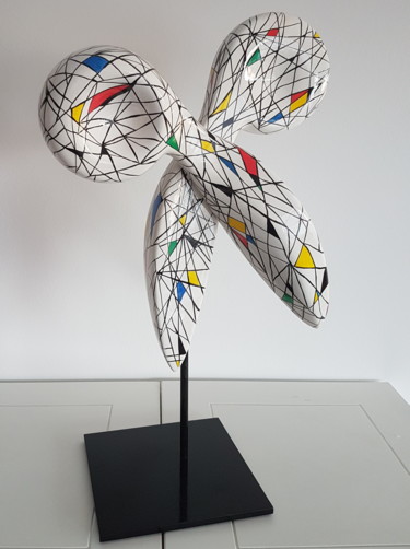 Скульптура под названием "Mondrian ciseau num…" - Véronique Pinault, Подлинное произведение искусства, Смола