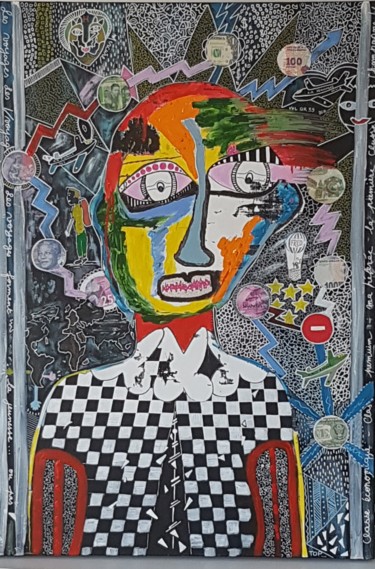 Schilderij getiteld "Fredo" door Véronique Pinault, Origineel Kunstwerk, Acryl
