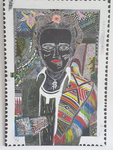 绘画 标题为“Frida black” 由Véronique Pinault, 原创艺术品, 丙烯