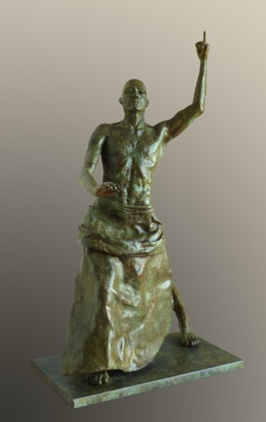 Sculpture titled "Butô 2" by Pico Sculpteur, Original Artwork, Bronze