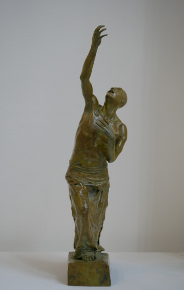 Sculptuur getiteld "Butô V Bronze" door Pico Sculpteur, Origineel Kunstwerk, Bronzen