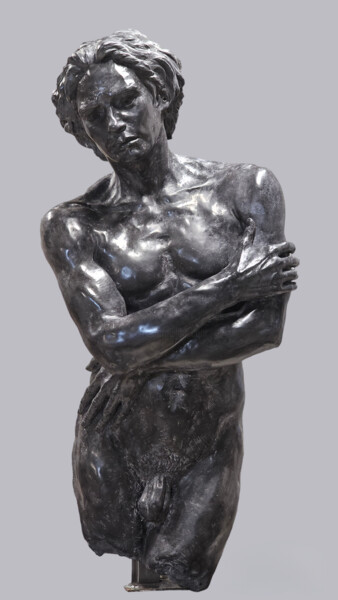 Sculpture titled "L'attente" by Pico Sculpteur, Original Artwork, Resin