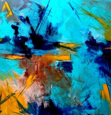 Painting titled "abstract 662180" by Véronique Radelet, Original Artwork
