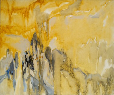 Peinture intitulée "L'or du matin" par Véronique Rémond (Houssa Kýu), Œuvre d'art originale, Huile Monté sur Châssis en bois