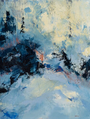 Peinture intitulée "La caresse du vent" par Véronique Rémond (Houssa Kýu), Œuvre d'art originale, Huile Monté sur Châssis en…