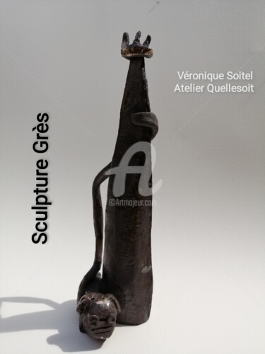 Скульптура под названием ""titine"" - Véronique Soitel, Подлинное произведение искусства, Глина
