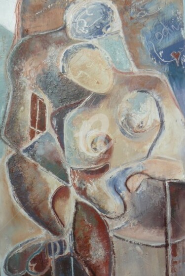 Painting titled "HOMMAGE A RODIN" by Véronique Soitel, Original Artwork