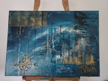 Painting titled "Tempête" by Véronique Troch, Original Artwork, Acrylic