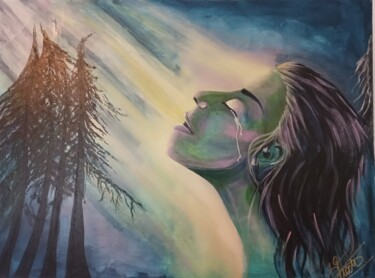 Painting titled "Inspiration" by Véronique Troch, Original Artwork, Acrylic