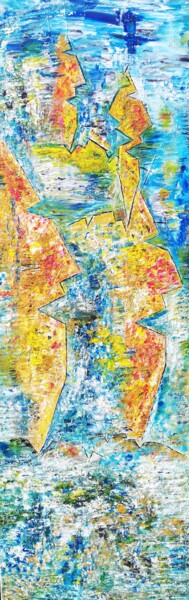 Pittura intitolato "FACE A LA MER ET AU…" da Véronique Trovalet, Opera d'arte originale, Acrilico