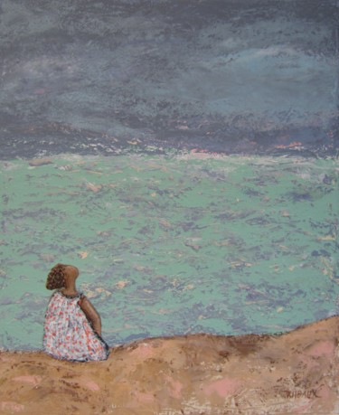 Картина под названием "contemplation" - Véronique Wibaux, Подлинное произведение искусства, Акрил