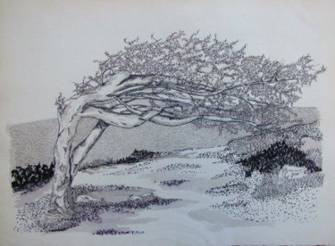 Sculpture intitulée "l'arbre de mars" par Véronique Bellot, Œuvre d'art originale, Papier