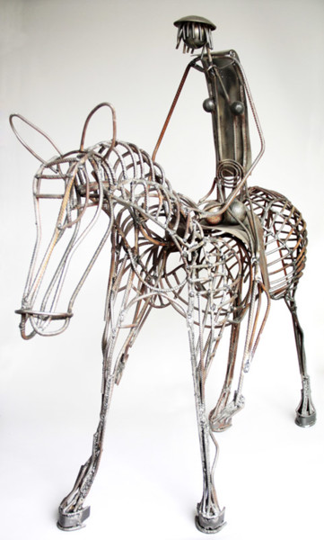 Sculpture intitulée "don-quichotte4.jpg" par Véronique Bellot, Œuvre d'art originale, Métaux