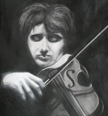 "violoniste" başlıklı Resim Véronique Boulanger tarafından, Orijinal sanat, Diğer