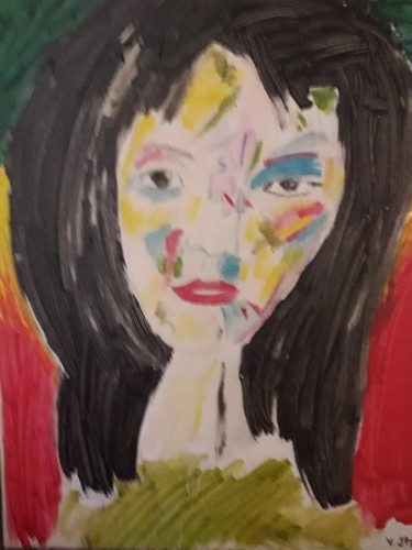 Peinture intitulée "Isabel" par Véronique Bustsky, Œuvre d'art originale, Autre