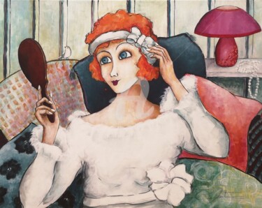 Peinture intitulée "Bientôt prête" par Clanet, Œuvre d'art originale, Acrylique Monté sur Châssis en bois