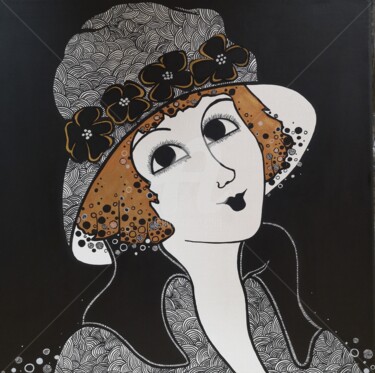 Douce Margaux 6 Peinture intitulée "Douce Margaux 6" par Clanet, Œuvre d'art originale, Acrylique Monté sur Châssis