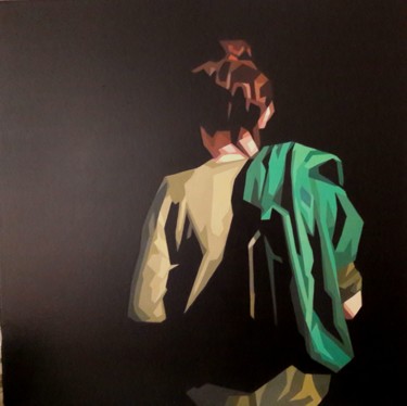 Pintura titulada "Green is the new bl…" por Véronique Colin, Obra de arte original, Acrílico