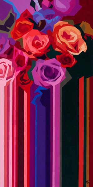 Pintura titulada "Flowerfall" por Véronique Colin, Obra de arte original, Acrílico