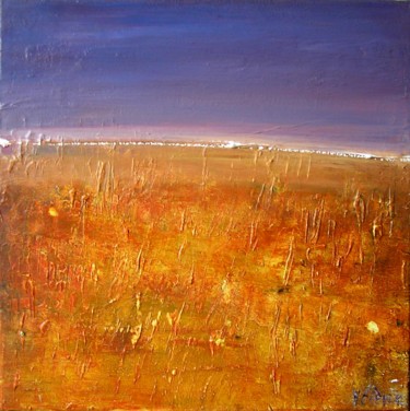 Painting titled "Soir d'été  Techniq…" by Véronique Fièvre, Original Artwork, Acrylic