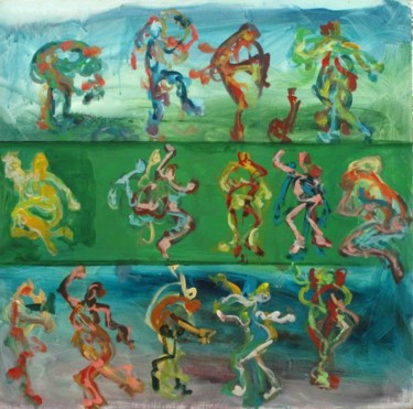 Painting titled "Danse de vie" by Véronique Kaplan, Original Artwork