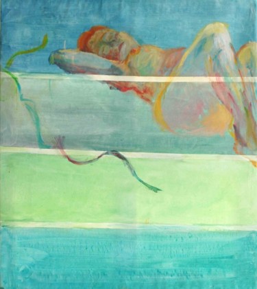 Painting titled "Rêveuse" by Véronique Kaplan, Original Artwork