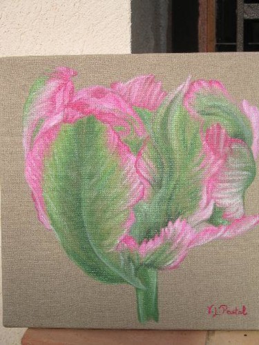 Peinture intitulée "Tulipe " par Véronique Pastel, Œuvre d'art originale