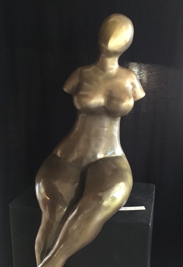 Escultura intitulada "Poppie" por Véronique Richard, Obras de arte originais, Terracota