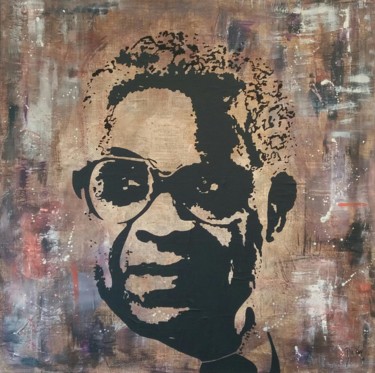 Картина под названием "Monsieur Césaire" - Dje Nny, Подлинное произведение искусства, Акрил