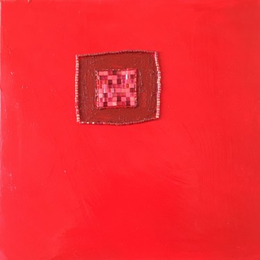 Peinture intitulée "Monochrome Rouge" par Véronique Saucier, Œuvre d'art originale, Acrylique
