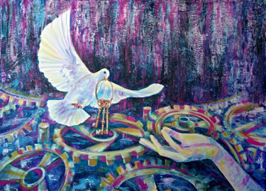 Картина под названием "Good Omens" - Veronika Pozdniakova, Подлинное произведение искусства, Акрил