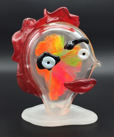 雕塑 标题为“Tête picassssouu pu…” 由Alexis Mathelin, 原创艺术品, 玻璃