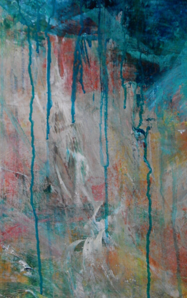 Arts numériques intitulée "Misty in blue" par Filip Callewaert, Œuvre d'art originale, Peinture numérique