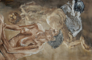 Malerei mit dem Titel "The patinated heaven" von Filip Callewaert, Original-Kunstwerk, Öl