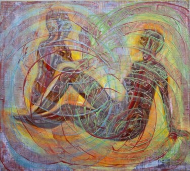 Painting titled "SOul to Soul" by Veryan Edwards, Original Artwork, Oil