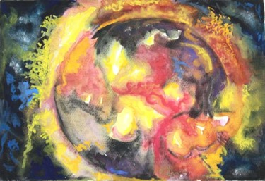 Painting titled "Sunspots" by Veryan Edwards, Original Artwork, Oil