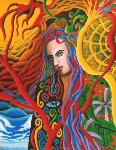 Painting titled "Queen of Chaos" by Vesa Peltonen, Original Artwork