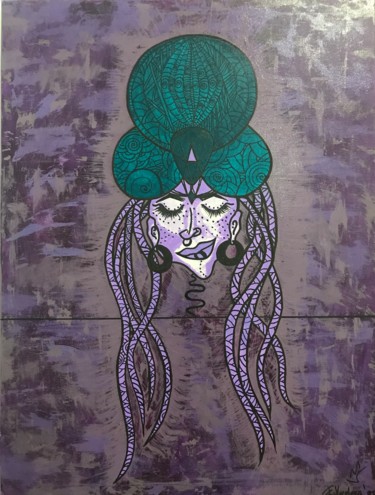 Peinture intitulée "Shaman woman" par Vsk, Œuvre d'art originale, Acrylique