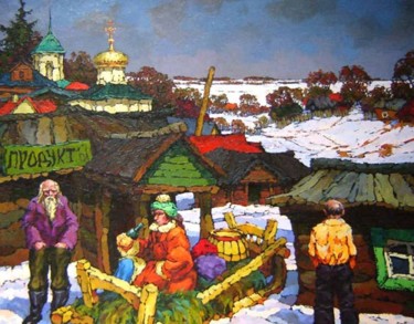 Painting titled "In Exile.  2006." by Valery Veselovsky, Original Artwork, Oil